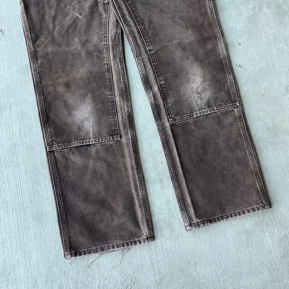 Carhartt WOMENS brown double knee work wear carpenter pants - Picture 3 of 7